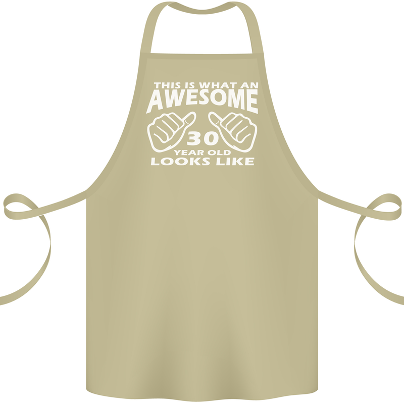 30th Birthday 30 Year Old This Is What Cotton Apron 100% Organic Khaki