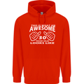 30th Birthday 30 Year Old This Is What Mens 80% Cotton Hoodie Bright Red