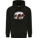 3 Australian Shepherds Dogs Sheepdogs Mens 80% Cotton Hoodie Black