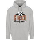 40th Birthday 40 is the New 21 Funny Mens 80% Cotton Hoodie Sports Grey