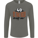 40th Birthday 40 is the New 21 Funny Mens Long Sleeve T-Shirt Charcoal