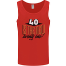 40th Birthday 40 is the New 21 Funny Mens Vest Tank Top Red