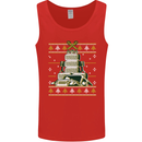 4X4 Off-Roading Christmas Tree Funny Xmas Mens Vest Tank Top Red