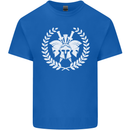 4 Sparta Helmets Training Gym Bodybuilding Mens Cotton T-Shirt Tee Top Royal Blue