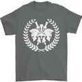 4 Sparta Helmets Training Gym Bodybuilding Mens T-Shirt 100% Cotton Charcoal