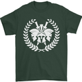 4 Sparta Helmets Training Gym Bodybuilding Mens T-Shirt 100% Cotton Forest Green