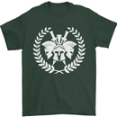 4 Sparta Helmets Training Gym Bodybuilding Mens T-Shirt 100% Cotton Forest Green