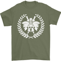 4 Sparta Helmets Training Gym Bodybuilding Mens T-Shirt 100% Cotton Military Green