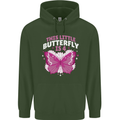 4 Year Old Birthday Butterfly 4th Childrens Kids Hoodie Forest Green