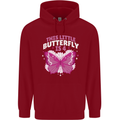 4 Year Old Birthday Butterfly 4th Childrens Kids Hoodie Red