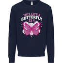 4 Year Old Birthday Butterfly 4th Kids Sweatshirt Jumper Navy Blue