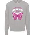 4 Year Old Birthday Butterfly 4th Kids Sweatshirt Jumper Sports Grey