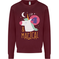 4 Year Old Birthday Girl Magical Unicorn 4th Kids Sweatshirt Jumper Maroon