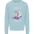 4 Year Old Birthday Magical Unicorn 4th Kids Sweatshirt Jumper Light Blue