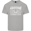 50th Birthday 50 Year Old This Is What Mens Cotton T-Shirt Tee Top Sports Grey
