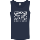 50th Birthday 50 Year Old This Is What Mens Vest Tank Top Navy Blue