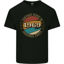 54th Birthday  Vintage Made In 1969 Mens Cotton T-Shirt Tee Top Black