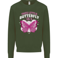 5 Year Old Birthday Butterfly 5th Kids Sweatshirt Jumper Forest Green