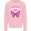5 Year Old Birthday Butterfly 5th Kids Sweatshirt Jumper Light Pink
