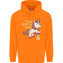 5 Year Old Birthday Girl Magical Unicorn 5th Childrens Kids Hoodie Orange