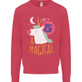 5 Year Old Birthday Girl Magical Unicorn 5th Kids Sweatshirt Jumper Heliconia