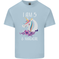 5 Year Old Birthday Magical Unicorn 5th Kids T-Shirt Childrens Light Blue
