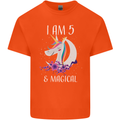 5 Year Old Birthday Magical Unicorn 5th Kids T-Shirt Childrens Orange