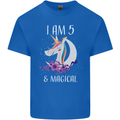 5 Year Old Birthday Magical Unicorn 5th Kids T-Shirt Childrens Royal Blue