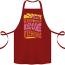 60s Keep the Love Flowing Funny Hippy Peace Cotton Apron 100% Organic Maroon