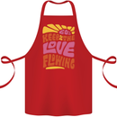 60s Keep the Love Flowing Funny Hippy Peace Cotton Apron 100% Organic Red
