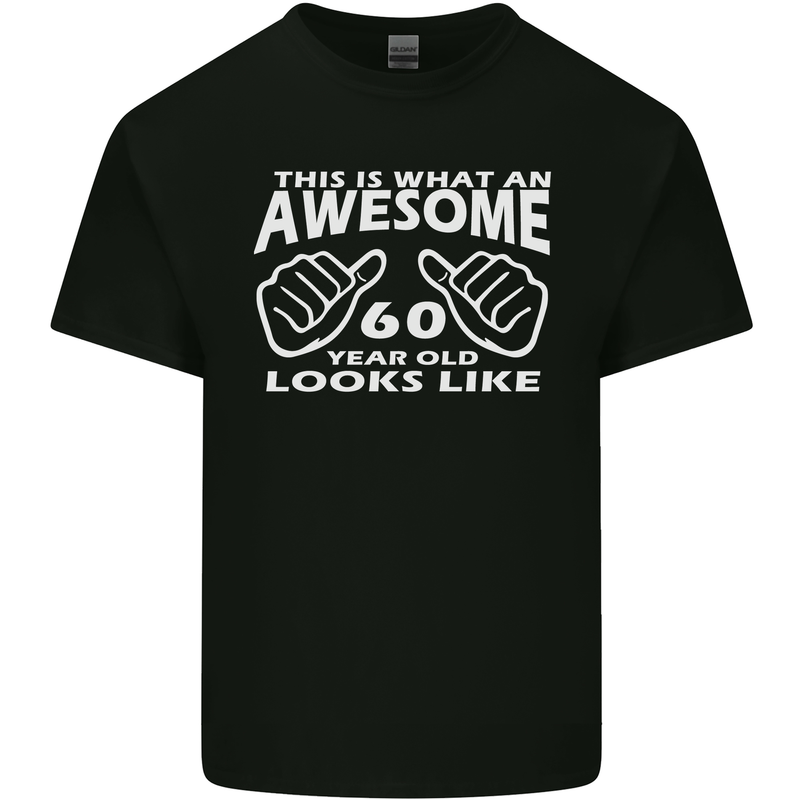 60th Birthday 60 Year Old This Is What Mens Cotton T-Shirt Tee Top Black