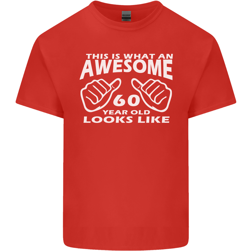 60th Birthday 60 Year Old This Is What Mens Cotton T-Shirt Tee Top Red