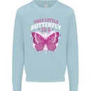 6 Year Old Birthday Butterfly 6th Kids Sweatshirt Jumper Light Blue