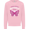 6 Year Old Birthday Butterfly 6th Kids Sweatshirt Jumper Light Pink