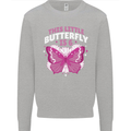 6 Year Old Birthday Butterfly 6th Kids Sweatshirt Jumper Sports Grey
