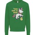 6 Year Old Birthday Girl Magical Unicorn 6th Kids Sweatshirt Jumper Irish Green