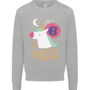 6 Year Old Birthday Girl Magical Unicorn 6th Kids Sweatshirt Jumper Sports Grey