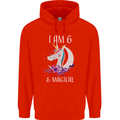 6 Year Old Birthday Magical Unicorn 6th Childrens Kids Hoodie Bright Red