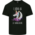 6 Year Old Birthday Magical Unicorn 6th Kids T-Shirt Childrens Black