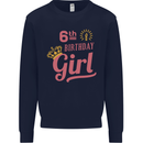 6th Birthday Girl 6 Year Old Princess Kids Sweatshirt Jumper Navy Blue
