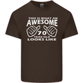 70th Birthday 70 Year Old This Is What Mens Cotton T-Shirt Tee Top Dark Chocolate