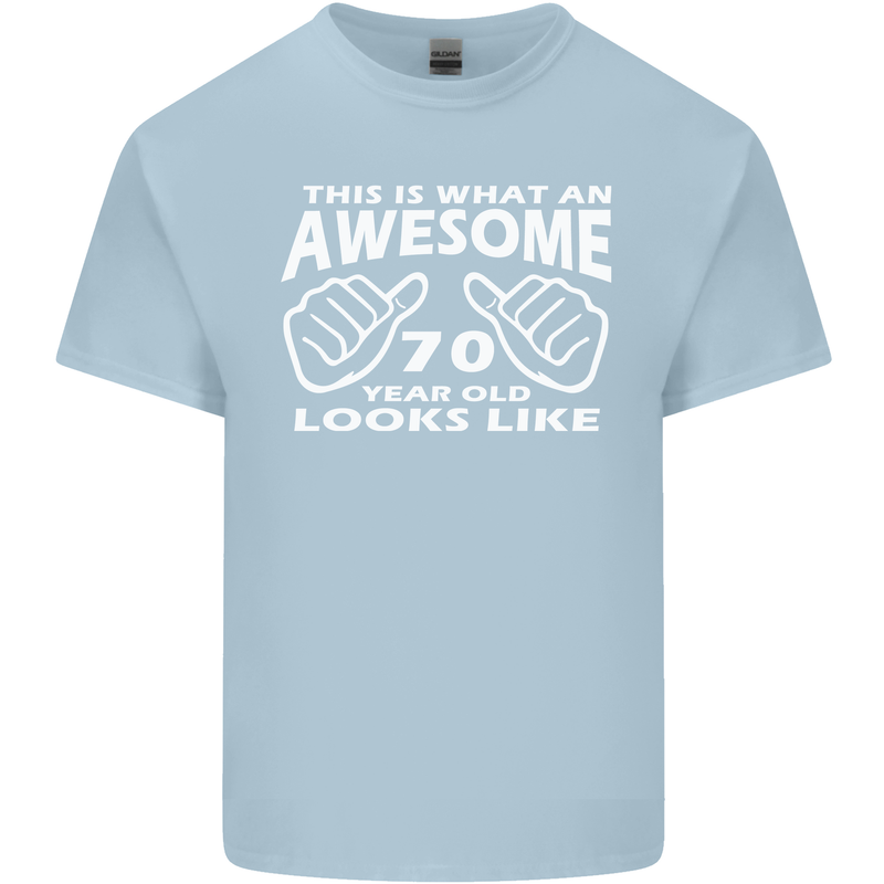 70th Birthday 70 Year Old This Is What Mens Cotton T-Shirt Tee Top Light Blue