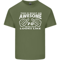 70th Birthday 70 Year Old This Is What Mens Cotton T-Shirt Tee Top Military Green