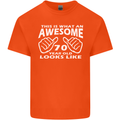 70th Birthday 70 Year Old This Is What Mens Cotton T-Shirt Tee Top Orange