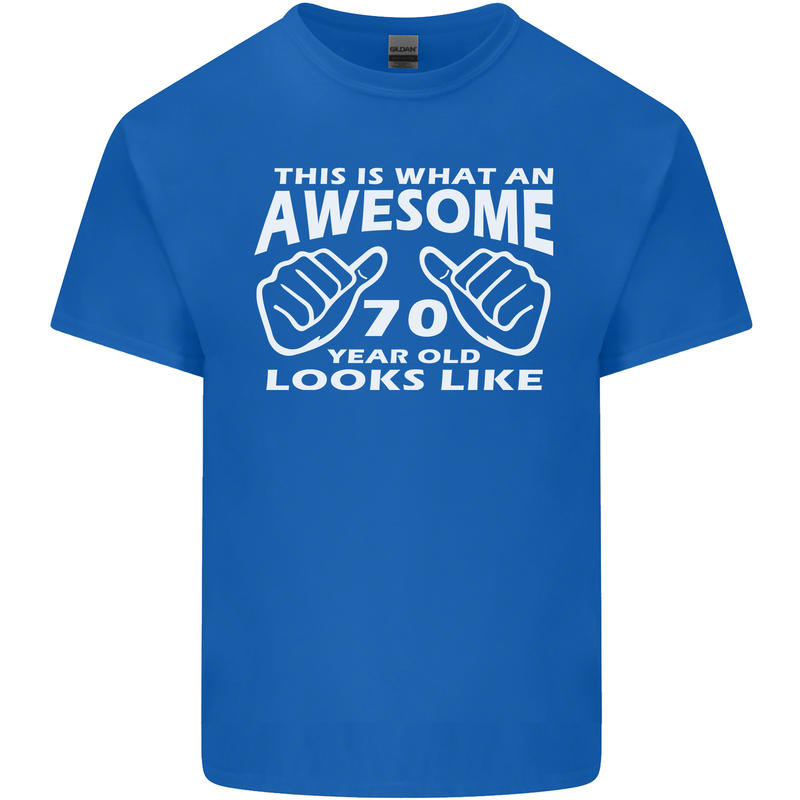 70th Birthday 70 Year Old This Is What Mens Cotton T-Shirt Tee Top Royal Blue