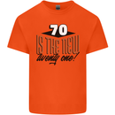 70th Birthday 70 is the New 21 Funny Kids T-Shirt Childrens Orange