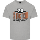 70th Birthday 70 is the New 21 Funny Kids T-Shirt Childrens Sports Grey