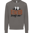 70th Birthday 70 is the New 21 Funny Mens Sweatshirt Jumper Charcoal