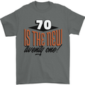 70th Birthday 70 is the New 21 Funny Mens T-Shirt 100% Cotton Charcoal