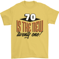 70th Birthday 70 is the New 21 Funny Mens T-Shirt 100% Cotton Yellow